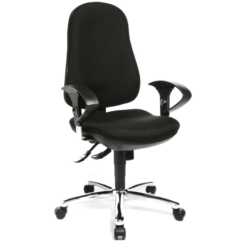 Topstar bureaustoel Support SY Deluxe, zwart, synchronmechaniek, 110 kg